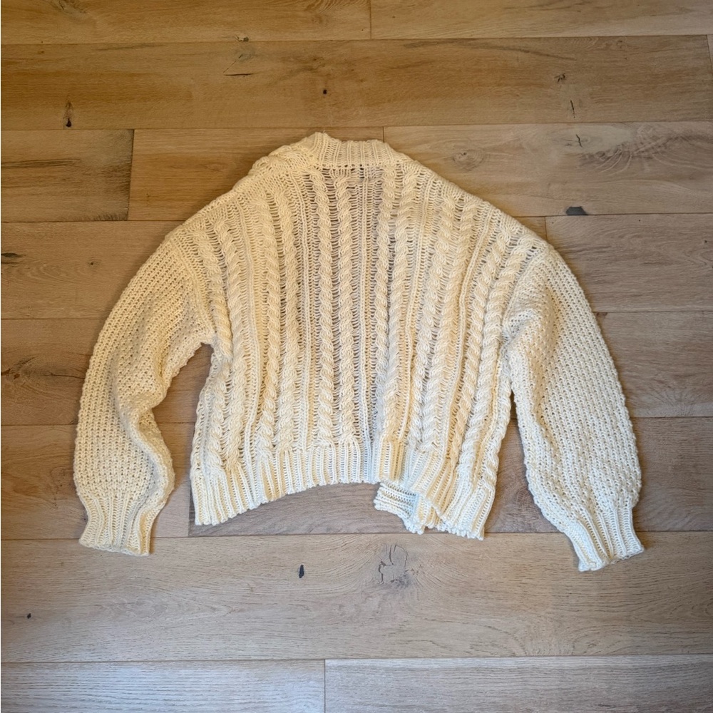 Princess Polly Cable Cardigan Cream / Size S/M - Picture 6 of 6